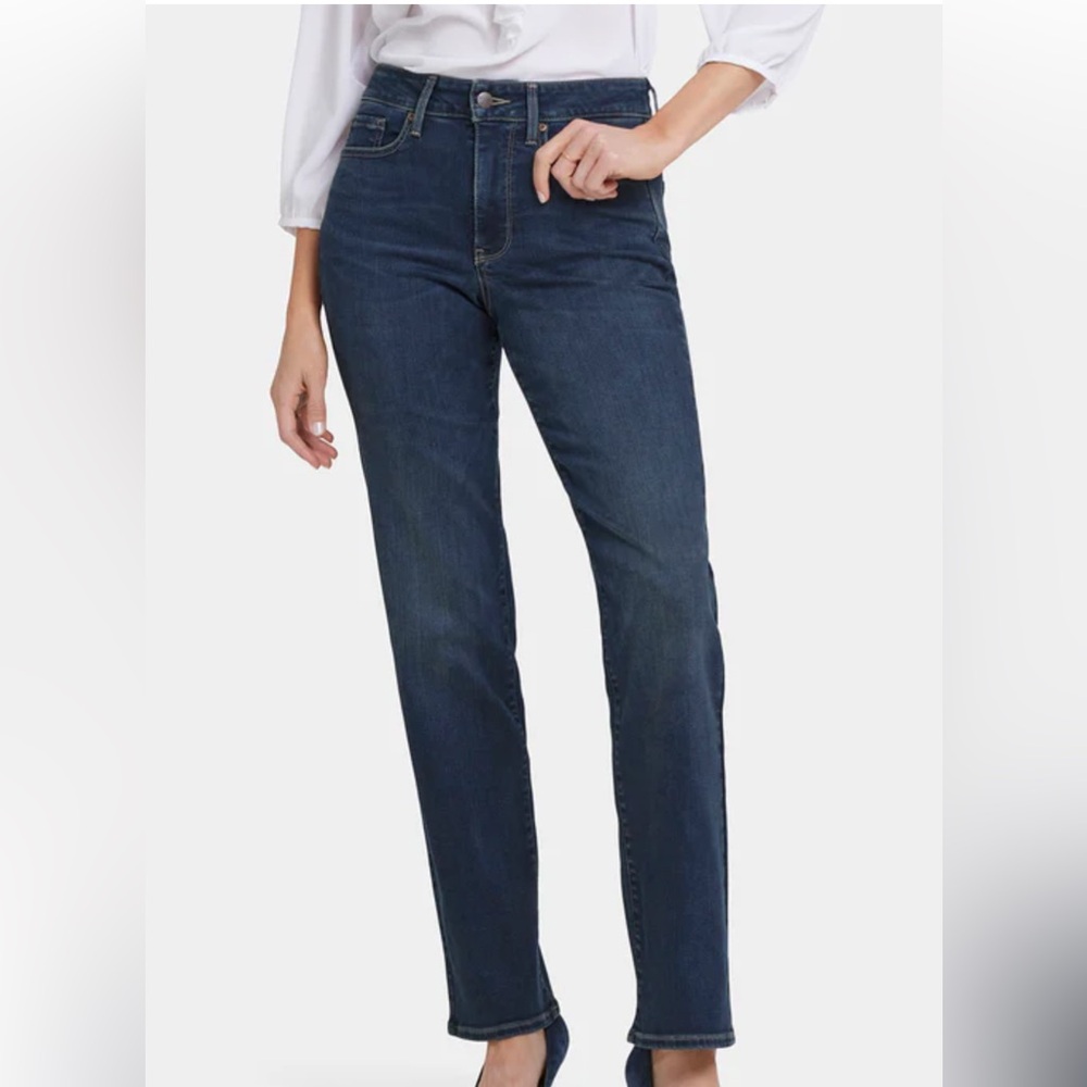 👖💙 NYDJ Marilyn Straight Jeans — Lift Tuck® Technology (Size 12) 💙👖 - Picture 1 of 8
